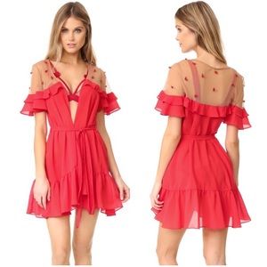 for love and lemons little rosette robe dress XS